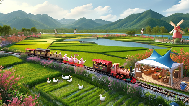 广州近郊1h直达！这片免费田园美成油画