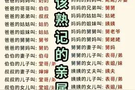 亲戚称呼大全，你又知道多少？还不快来看看图片