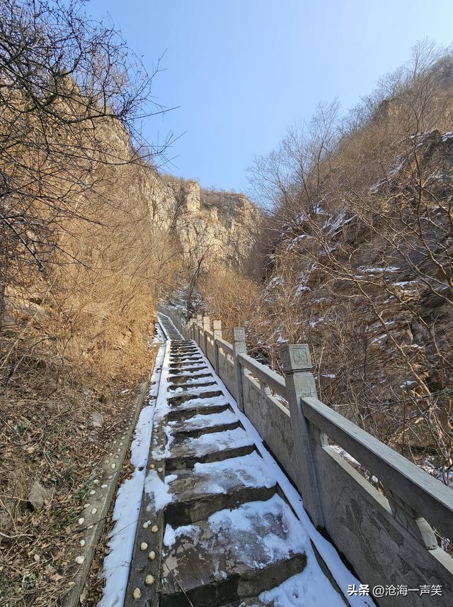 大山深处，风光无限，雪花飞舞，树枝飘舞，寒风瑟瑟，天空湛蓝…