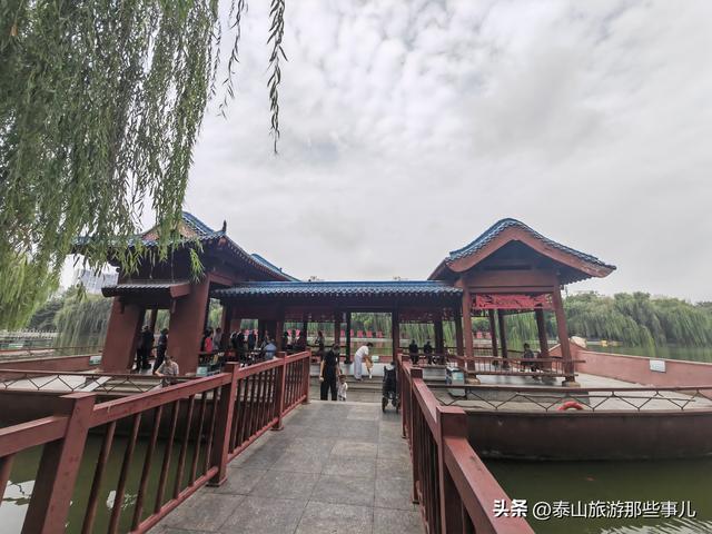 泰安：南湖公园人潮如织，十二莲桥美轮美奂，老夫妇的话让人深思