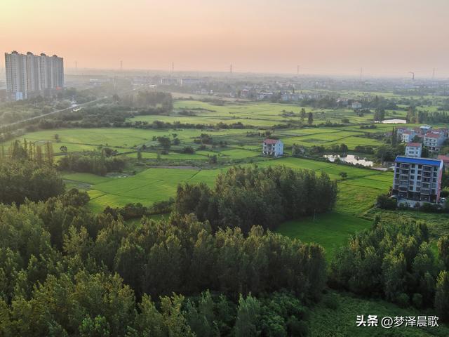 千年古城，云梦城东盛夏光影远眺