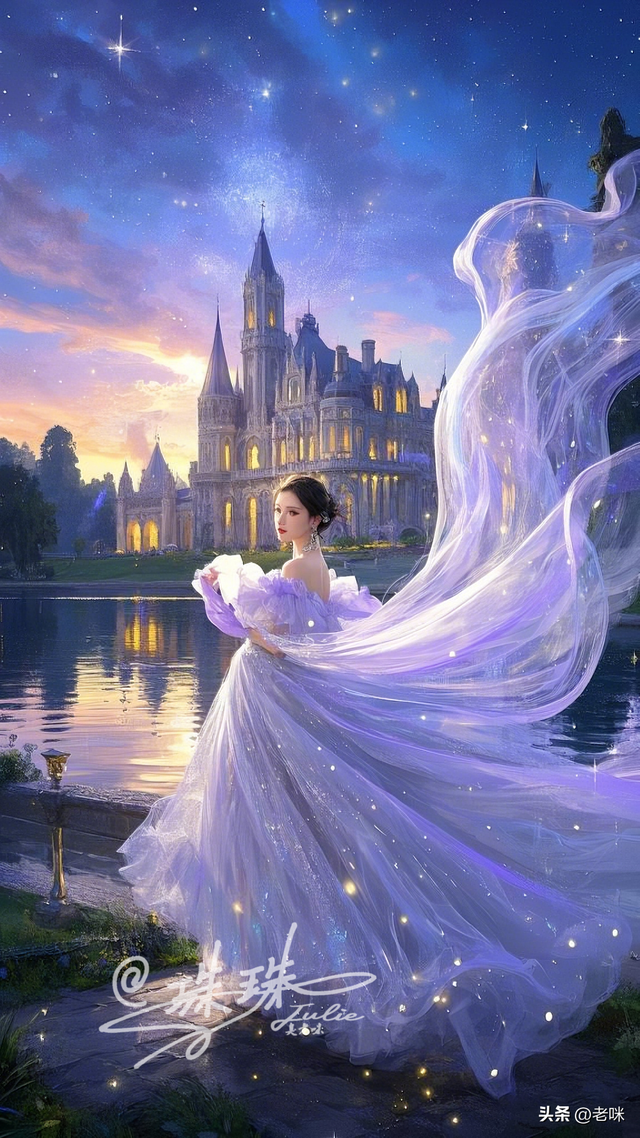 唯美油画——逃离城堡的公主