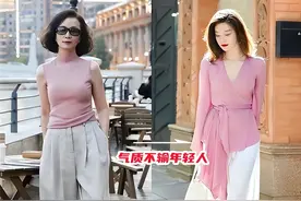 为什么劝中年女人少穿黑白灰，多穿“富贵色”？看这3组对比就懂图片