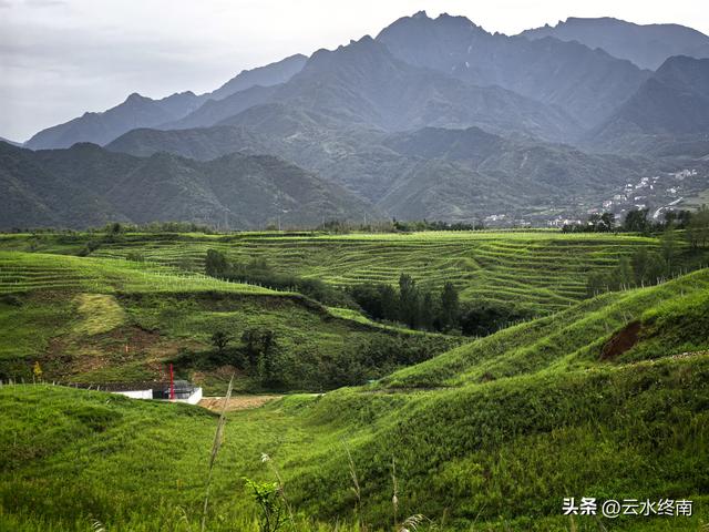 在西安最美免费露营地感叹：坡地变梯田，梯田变草原。真是神奇