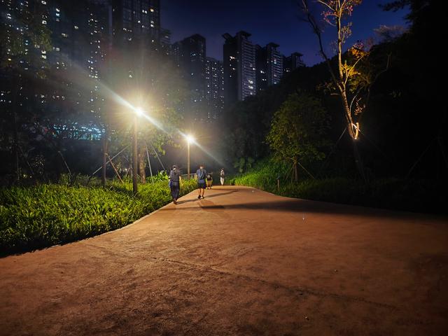 西丽湖国际科教城绿道，看霞飞满天，如梦似幻！长岭陂地铁C口