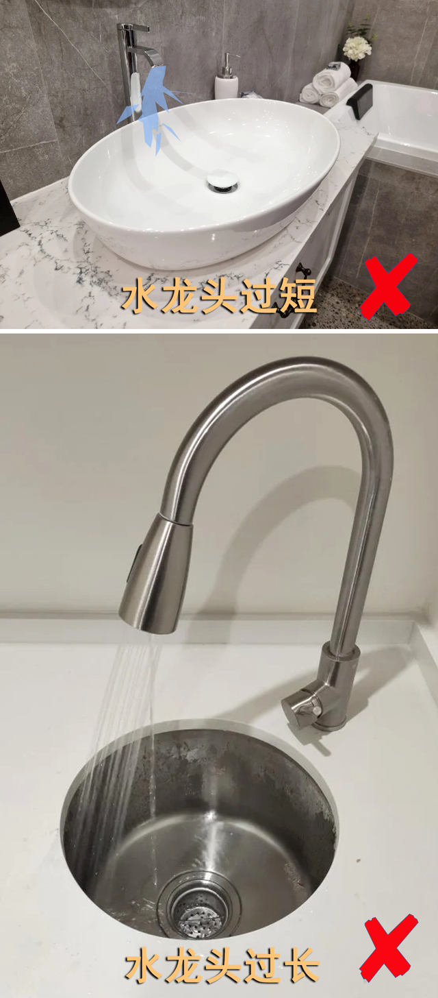 台上盆龙头安装的尺寸指引
