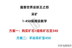魔兽世界巫妖王之怒采矿1-450保姆级路线攻略图片
