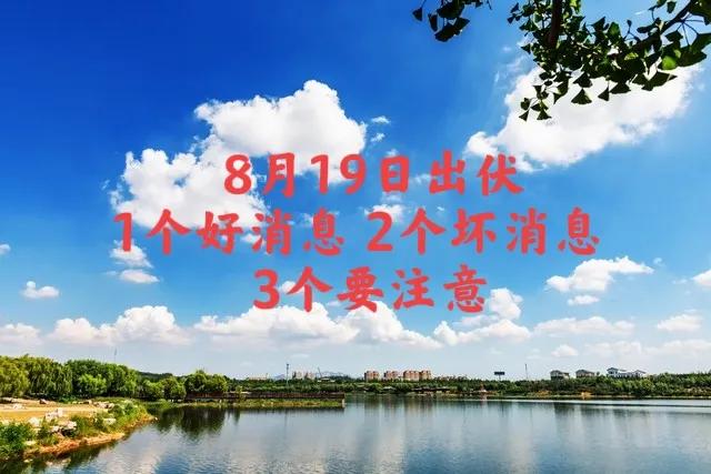 8月19日出伏，有1个好消息，2个坏消息，3个要注意，早了解