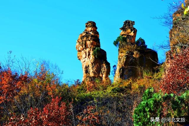 远山如黛，风景如画！来兴隆山，与红叶和云海撞个满怀
