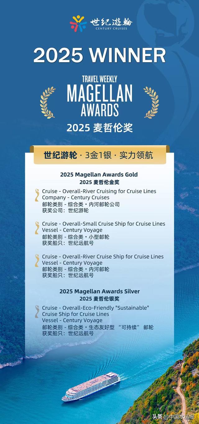 世纪游轮斩获四项麦哲伦奖