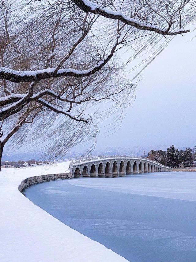 雪迎2026：颐和园又见素裹银装	，半城惊鸿