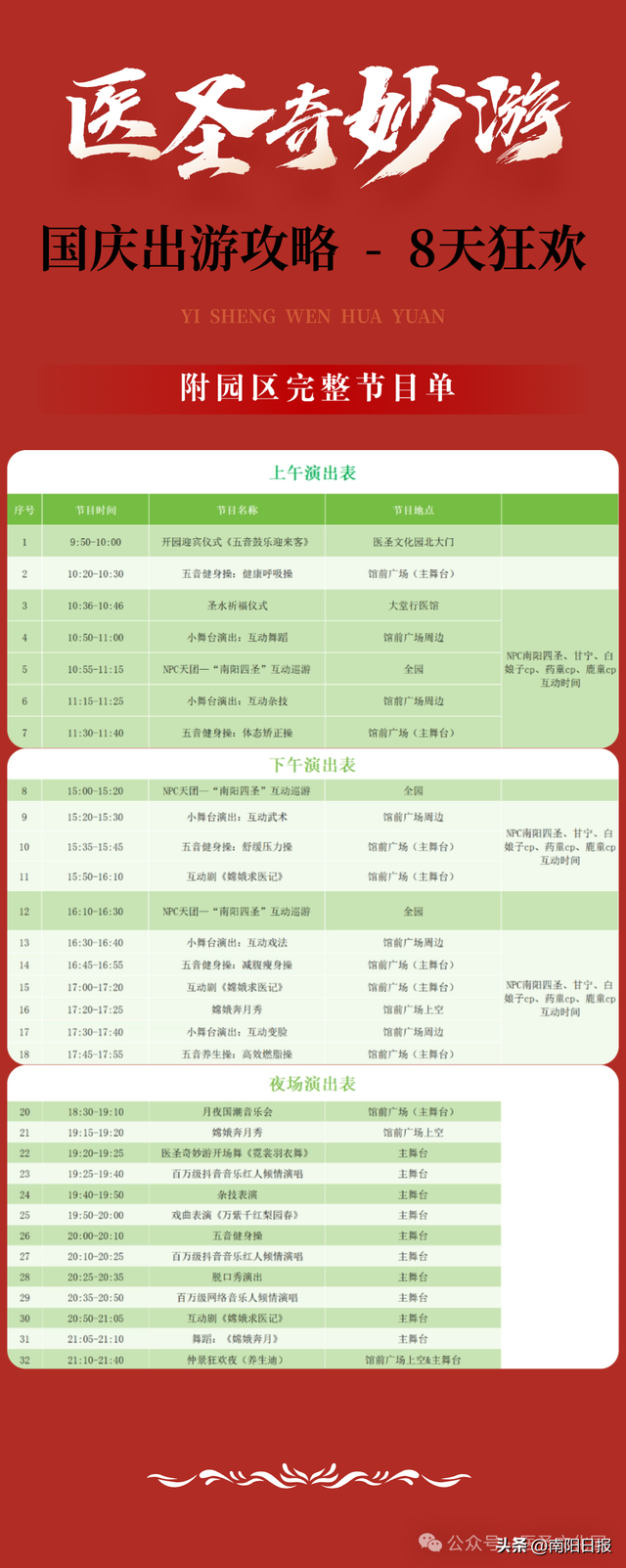 手慢无！“医圣奇妙游”集药方免门票！十一国潮养生趴乐嗨不停~