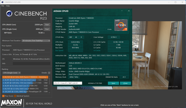 性价比妖板超频指南：华擎B850M-X+9800X3D达成8200C36 48GB！
