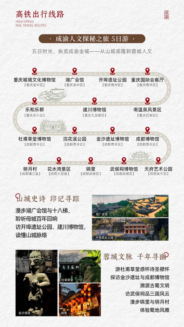 10条成渝旅游线发布,走起→