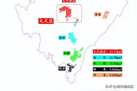 大足城区、龙水、双桥、邮亭、万古5大组团建成区面积数据汇总图片