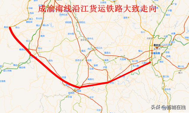 途经宜宾-泸州！成渝南线沿江铁路规划研究启动，江安设站？