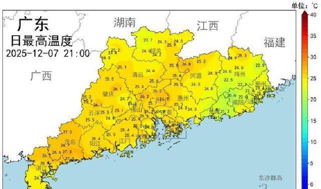 广东继续升温，最高剑指30度，周末有8~10度强降温