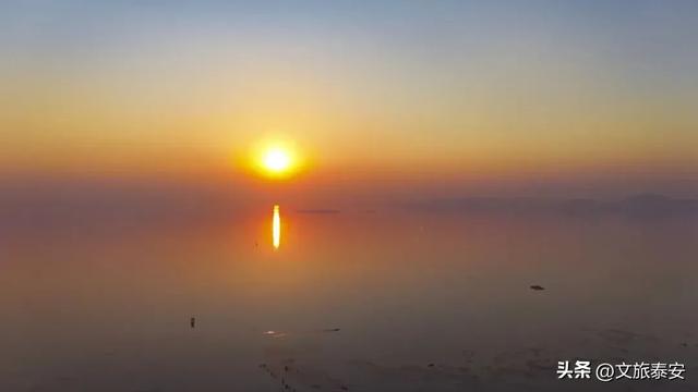 泰安“天空之镜”大火！连片芦苇+落日余晖 美到尖叫