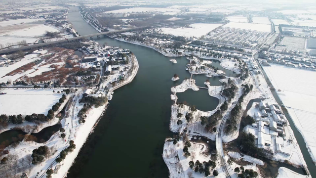 雪后的盐都，每一帧都是壁纸