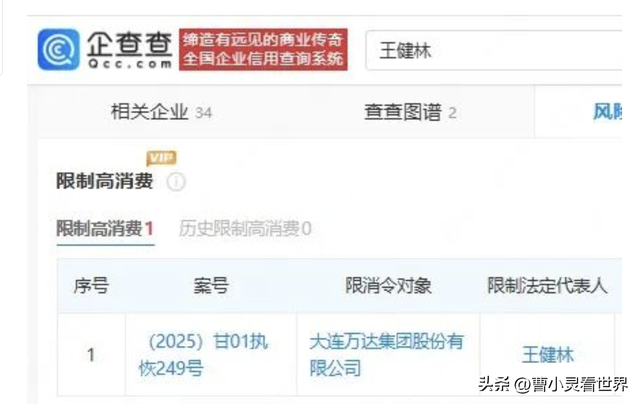 王健林终上限高名单，1.86亿难倒当年首富，一场早就输掉的赌局