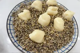 冬季，最爱吃糯米糍粑，教你简单的做法，不需要炸制，也不用揉面图片