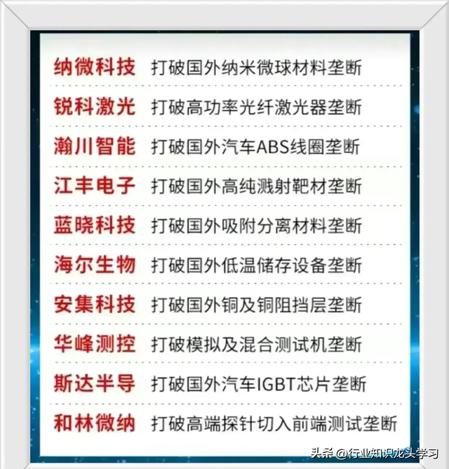 值得珍藏：核心主线+华为+半导体+打破国外垄断+全球第一等
