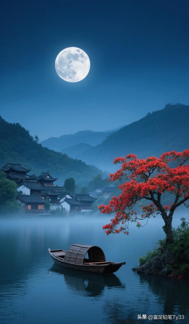 沉醉月韵江南：红叶缀水乡，静赏如画谧境！