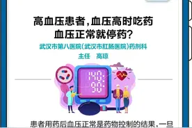 血压正常了，降压药可以减或停吗？图片