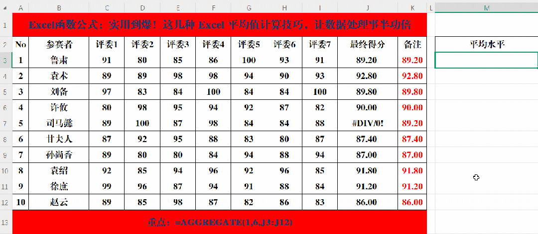 实用到爆！这几种 Excel 平均值计算技巧，让数据处理事半功倍