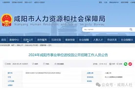 2024年咸阳市事业单位进校园公开招聘工作人员公告图片