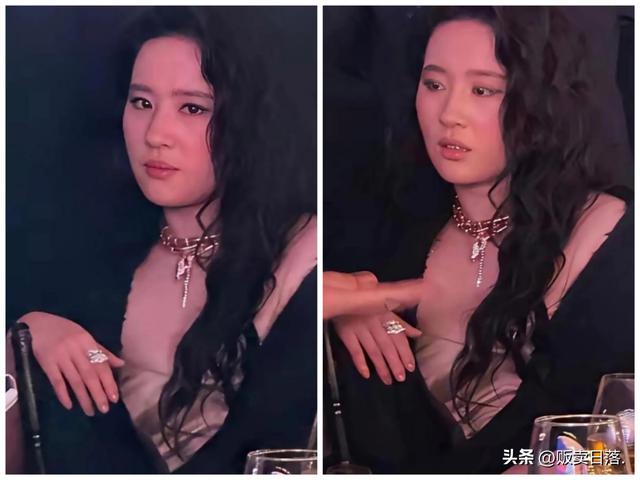 刘亦菲喝醉酒微醺，发现自己被偷拍后，眼神刀人 美人嗔怒具象化了
