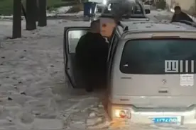 突发！河北冰雹，20分钟下10公分厚，车轮都被埋住了图片