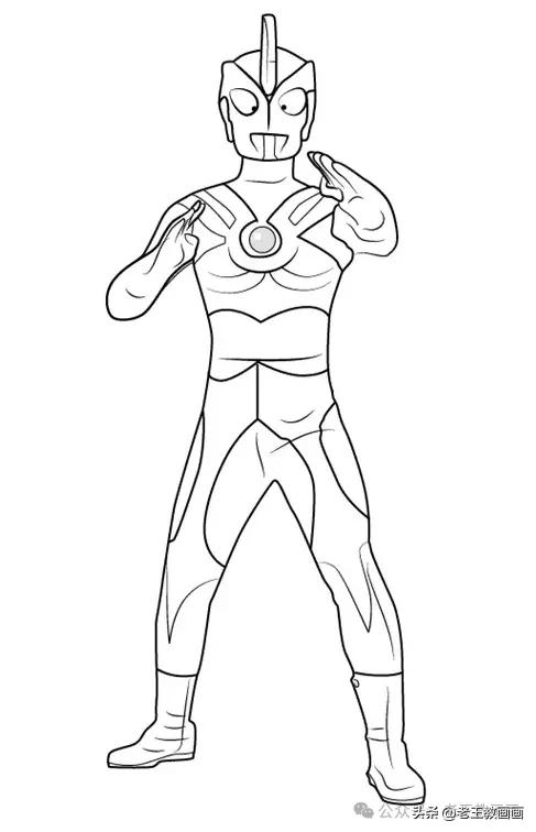 孩子们的最爱，奥特曼线稿资料，临摹涂色