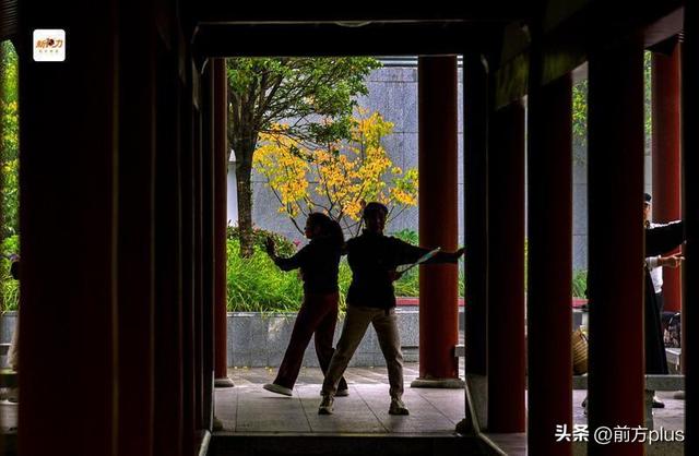 古城与秋叶的交响