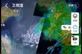 因天气原因，上海飞韩国釜山的一趟航班没降落连夜飞回国图片