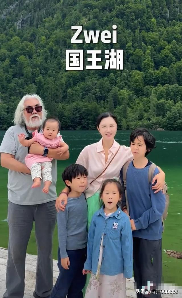 张纪中老夫少妻挑战一个月带四个儿女环游欧洲，一家人满满的幸福