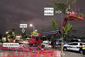 违规操作，高空作业车快速倒退，工人未戴安全带被抛落身亡！图片