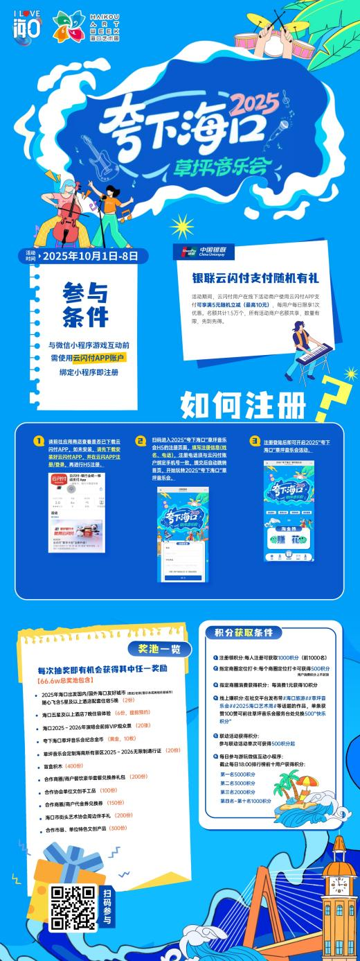 2025海口艺术周之“夸下海口”草坪音乐会全攻略，免票嗨玩8天