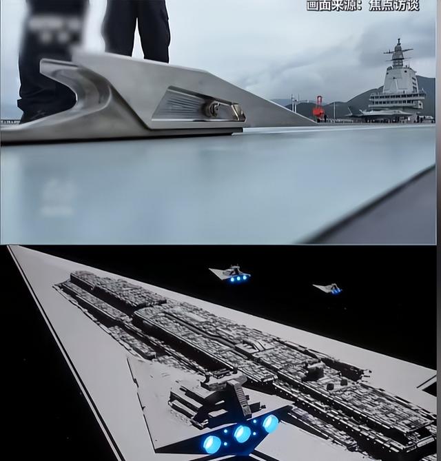 美国航母被甩开？央视公布罕见画面！福建舰“0帧	”急停、2秒起飞