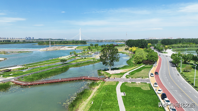 亲水观景！滹沱河晓月湖湿地提升后美爆了