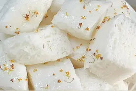 不加面粉，家里有大米就能做的米糕，软糯Q弹超好吃图片