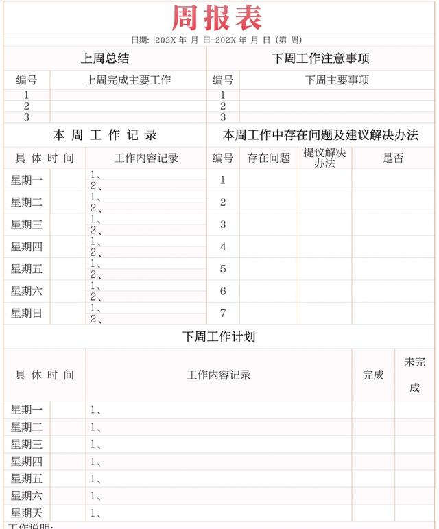 什么是周工作总结和计划？