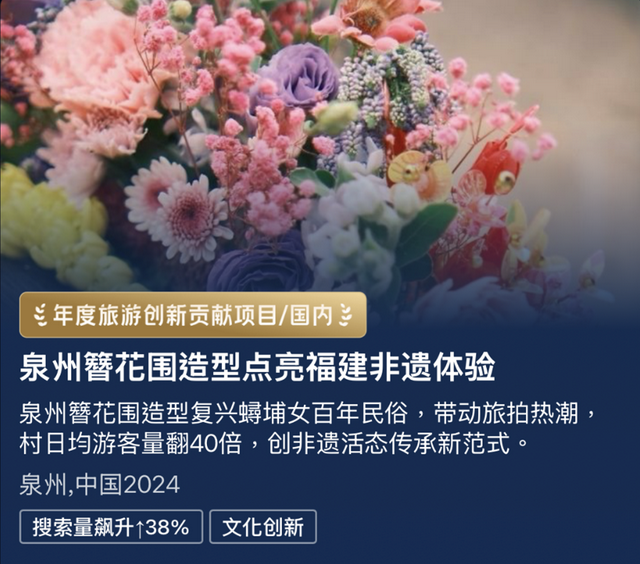 泉州簪花围获携程2025“旅游创新贡献奖”：以非遗创新赋能文旅产业发展