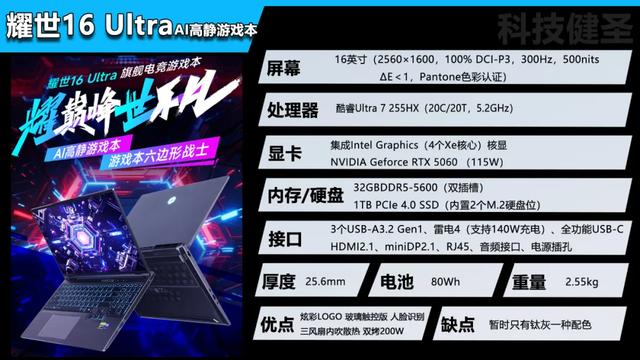 6959元拿下AI高静游戏本！耀世16 Ultra的新配置值不值？