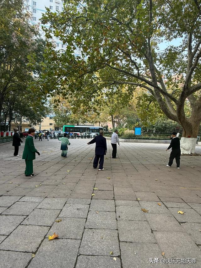 我一上午去了两个公园，