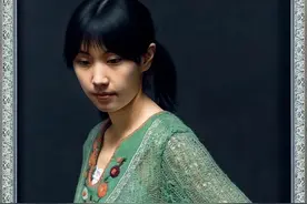 四川画家冷军：一幅肖像画了1年，模特中途离开，后来卖了7015万图片