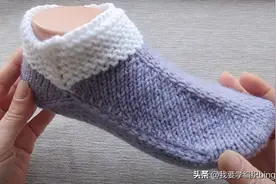 用两根针来织鞋袜，简式无缝合鞋袜教程，学会帮家人织一双吧图片