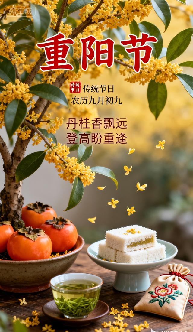 九九重阳	，菊酒飘香	。五首重阳古诗词，写尽了秋思，惊艳了时光！