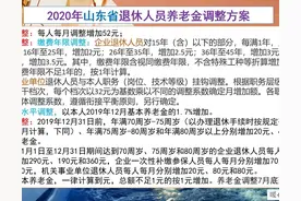 2024年山东省养老金调整方案会是怎样的？看一下近4年的变化趋势图片
