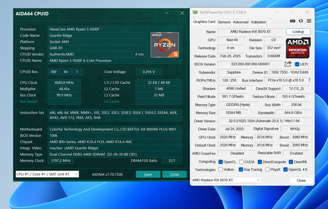 PBO 2+6400C28提升17%！锐龙5 9500F+七彩虹B850M黑刃首发超频